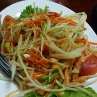 Green Papaya Salad at Nop Nan in Bangkok