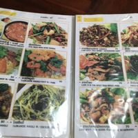 menu at Nop Nan in Bangkok