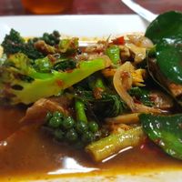 Spicy mixed 'meats' at Nop Nan in Bangkok