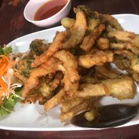 Vegetable tempura 😍😍 at Nop Nan in Bangkok