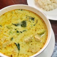 Delicious green curry chicken 70 baht at Nop Nan in Bangkok