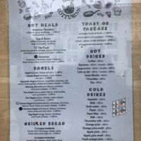 Menu (the only Vegan is marked with V)  at Grai Kötturinn in Reykjavik