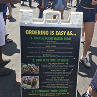 The menu at Cena Vegan - Ghost Kitchen in Los Angeles