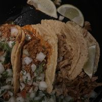 Birria and carnitas tacoss  at Cena Vegan - Ghost Kitchen in Los Angeles