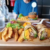 Thai wraps & home-made burger at Anthony Vegetarian Restaurant in Malacca