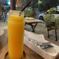 Orange drip  at Anthony Vegetarian Restaurant in Malacca