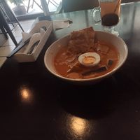 Nyonya laksa and lemongrass tea at Anthony Vegetarian Restaurant in Malacca