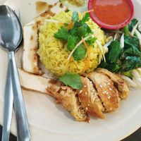 Veg chicken rice. RM$5.50. Very fragrant (lemon grass) rice at Anthony Vegetarian Restaurant in Malacca