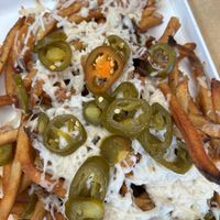 Fries With Vegan Cheese and Jalapeños at Trail Rider in Cedar Crest