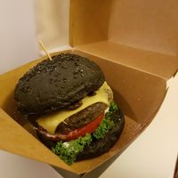 Burger in Black at Veggi Monster in Hong Kong Island