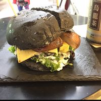 delicious Burger in Black at Veggi Monster in Hong Kong Island