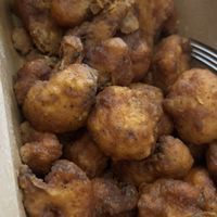 Buffalo cauliflower! Super yummy with their ranch sauce (to DIE FOR). The fry on this does hurt my belly afterwards😒 at Detroit Street Filling Station in Ann Arbor