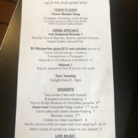 Daily menu at Detroit Street Filling Station in Ann Arbor