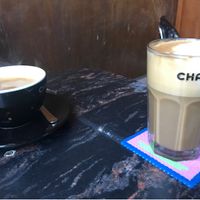 Americano and soya caramel latte at Prikid in Reykjavik