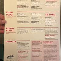 vegan menu  at Wahaca in Edinburgh