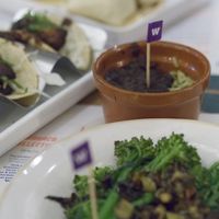 Beans, brocolli and tacos at Wahaca at Wahaca in Edinburgh