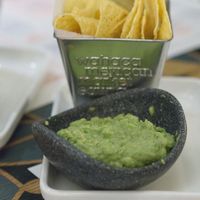 Tortilla chips and guacamole at Wahaca at Wahaca in Edinburgh