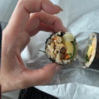 Egg in “vegan” kimbap   at ICN - Robot - T1 in Incheon