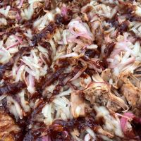 Vegan bbq jackfruit pizza  at A Slice of Paradise in Summerland Key