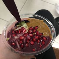 Açai Granola bowl with fruits and almond butter  at STN - Pret A Manger in Stansted