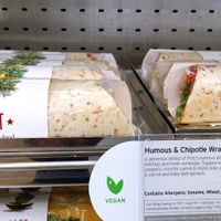 vegan wrap at STN - Pret A Manger in Stansted