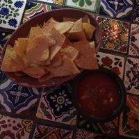 Free tortilla chips with salsa at Iguana Cantina in Palm Beach