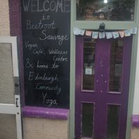 outside at Beetroot Sauvage in Edinburgh