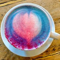 Blue Flower Latte  at Beetroot Sauvage in Edinburgh