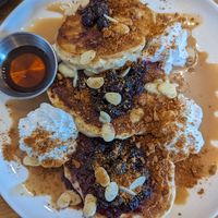 Blueberry pancakes at Serenity Now in Glasgow