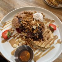 Blueberry and biscoff pancakes 🤤  at Serenity Now in Glasgow