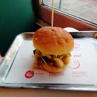 Essential burger at Essential Vegan @ Ten to One Bar in North London