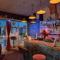 The bar  at Essential Vegan @ Ten to One Bar in North London