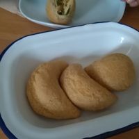 Rissoles and Coxinhas. at Essential Vegan @ Ten to One Bar in North London