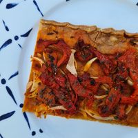 Coca de trempo at L'Exquisit in Mallorca