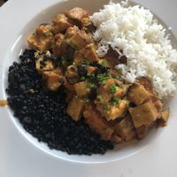 Vegan tikka masala at Creekside Restaurant at Kalaloch Lodge in Forks