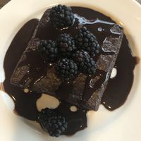 Vegan brownie at Creekside Restaurant at Kalaloch Lodge in Forks