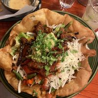 Fajita bowl served in a deep fried tortilla   at Geronimo's FGT   in Stockholm