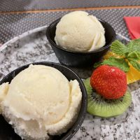 Pineapple and mango sorbet   at Giggling Squid in Warwick