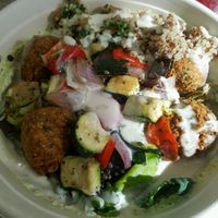 Falafel and Roasted Veggies with Tahini at Hummus in Henderson