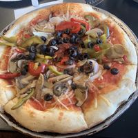 Vegan pizza at Scicchitano's Pizzeria in Berwick