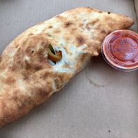 Vegan Stromboli with daiya cheese and veggies at Scicchitano's Pizzeria in Berwick