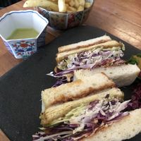 Organic smoked tofu katsu sando at Wabi Sabi Salon in Collingwood