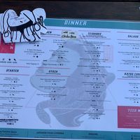 Menu ~ everything with a leaf icon is vegan😄can confirm vegan dumplings are incredible. Ate them too fast to get a photo  at Wabi Sabi Salon in Collingwood