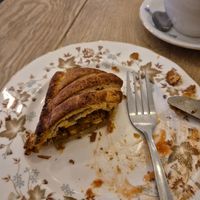 Half of the spicy chickpea roll at Cafe Calluna in Pitlochry