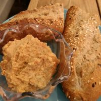 hummus for the wean at Cafe Calluna in Pitlochry