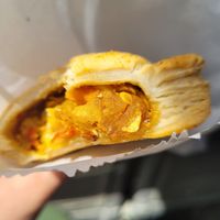 Chickpea curry roll at Cafe Calluna in Pitlochry