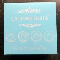Take away box at La Donuteria in Bratislava