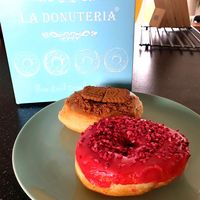 Lotus & Raspberry donuts at La Donuteria in Bratislava