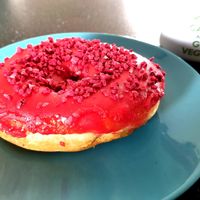 Fluffy pillow of happiness 😄 at La Donuteria in Bratislava