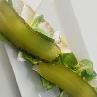 Toast with cheese and cucumber   at Vegan Bombon in Alicante